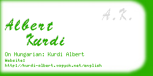 albert kurdi business card